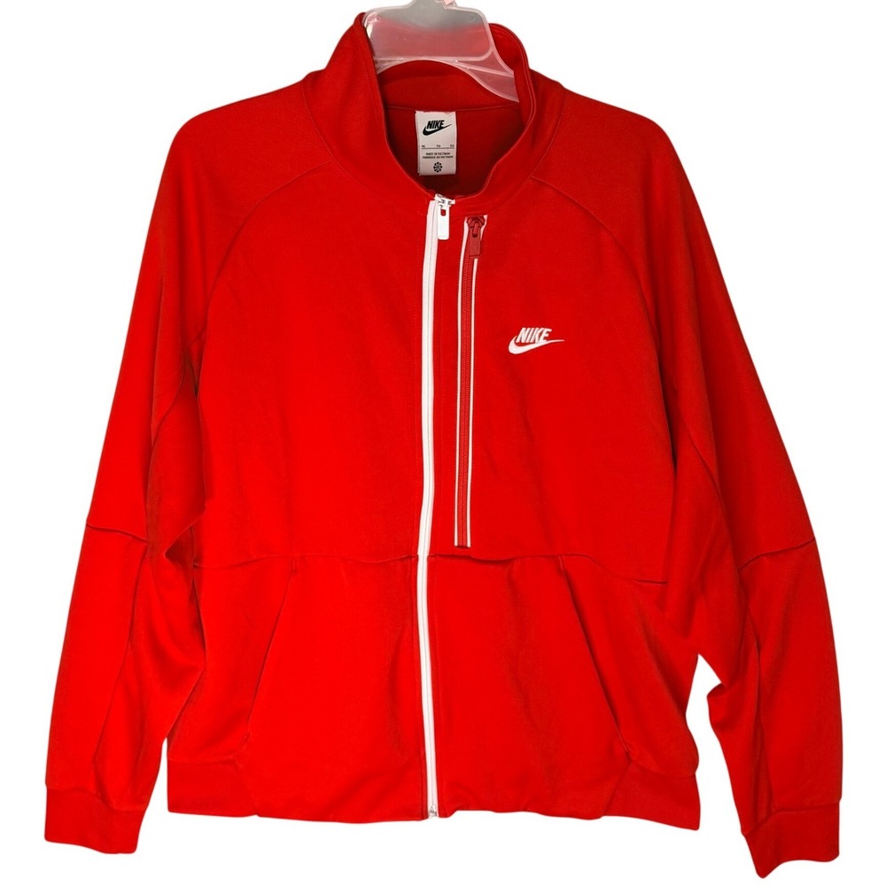 Nike Mens Sportswear Full Zip Track Jacket Red XL Sporty Activewear Futura Logo